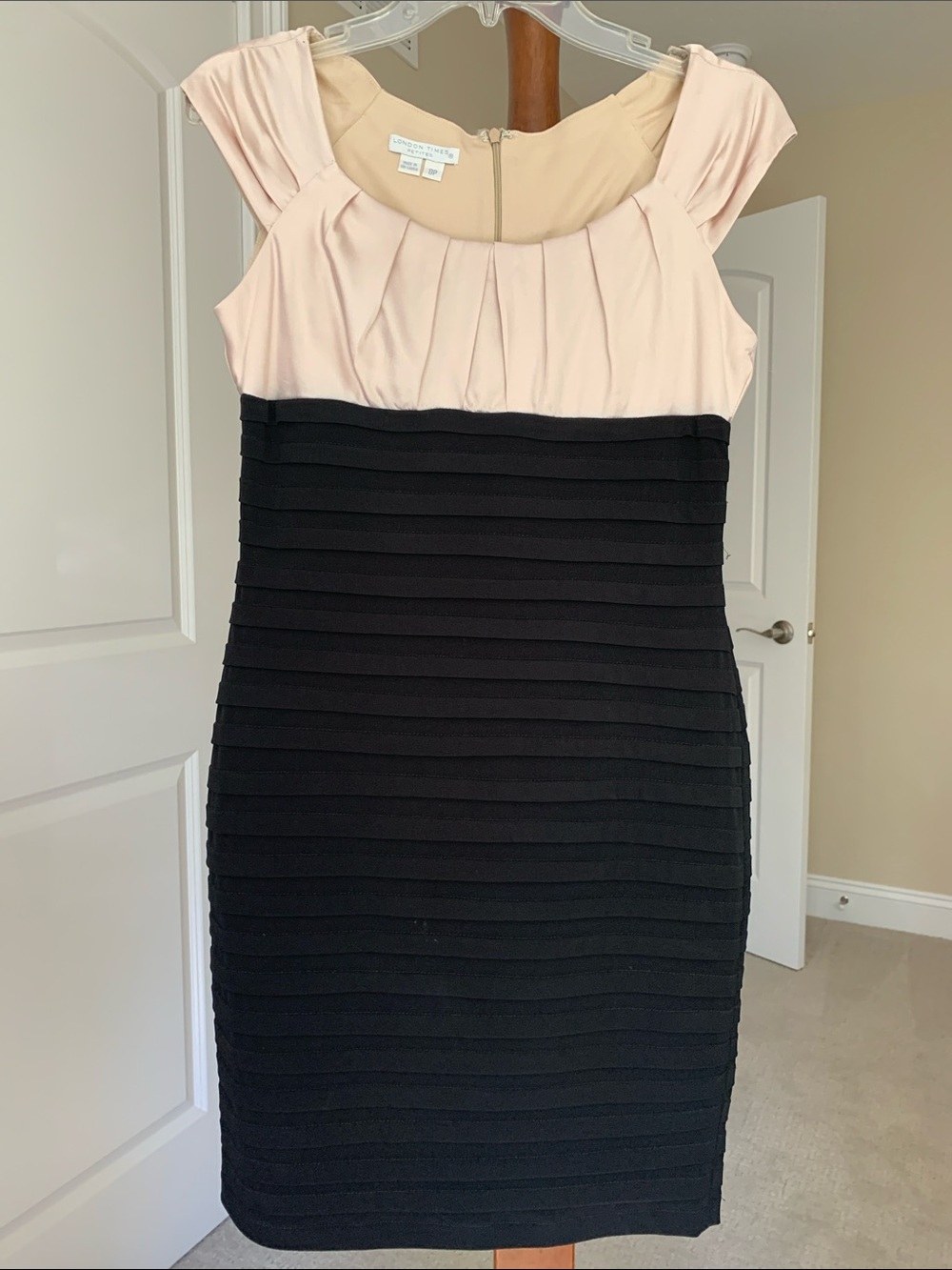 London Times Cocktail Dress Satin Bodice Size 8P